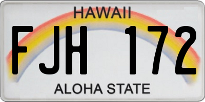 HI license plate FJH172