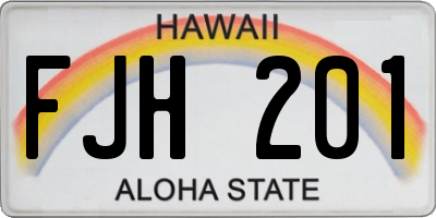 HI license plate FJH201