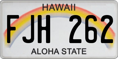 HI license plate FJH262