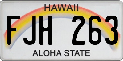 HI license plate FJH263