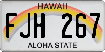 HI license plate FJH267