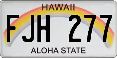 HI license plate FJH277