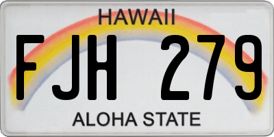 HI license plate FJH279