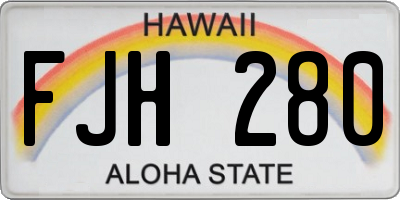 HI license plate FJH280
