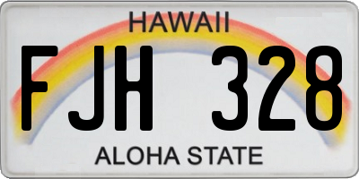 HI license plate FJH328