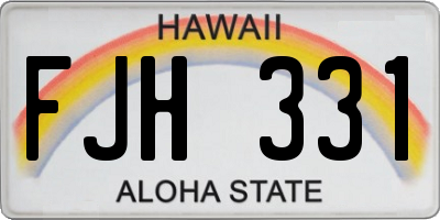 HI license plate FJH331