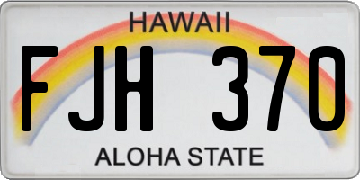 HI license plate FJH370