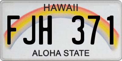 HI license plate FJH371