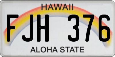 HI license plate FJH376