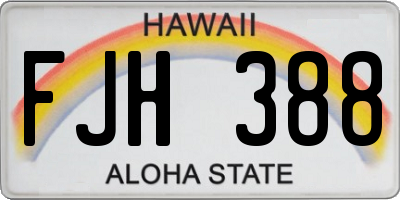 HI license plate FJH388