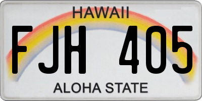 HI license plate FJH405