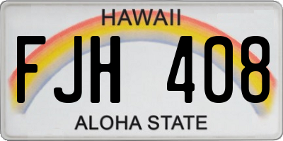 HI license plate FJH408