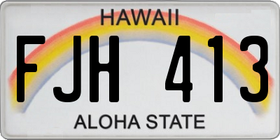 HI license plate FJH413