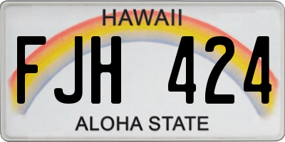 HI license plate FJH424
