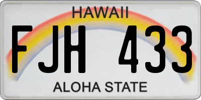 HI license plate FJH433