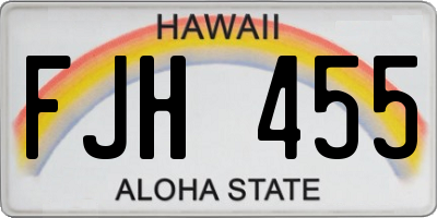 HI license plate FJH455