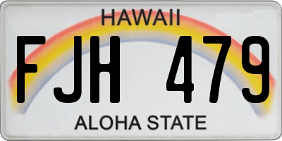 HI license plate FJH479