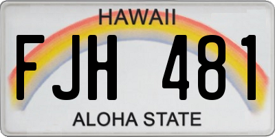 HI license plate FJH481