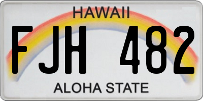 HI license plate FJH482