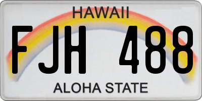 HI license plate FJH488