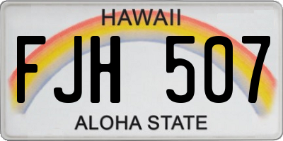 HI license plate FJH507
