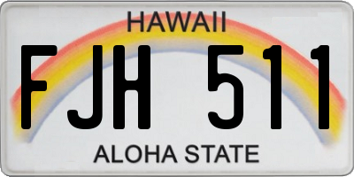 HI license plate FJH511