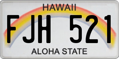 HI license plate FJH521