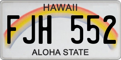HI license plate FJH552