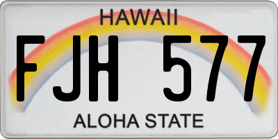 HI license plate FJH577