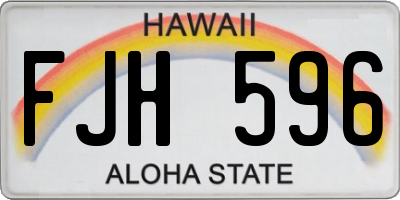 HI license plate FJH596