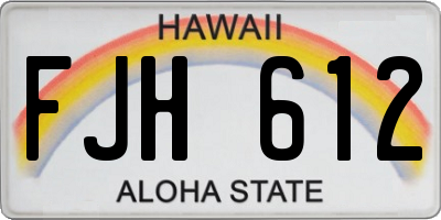 HI license plate FJH612