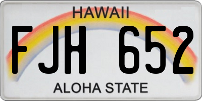 HI license plate FJH652