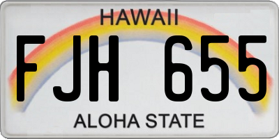 HI license plate FJH655