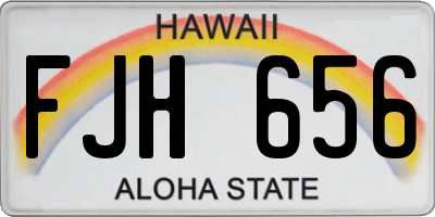 HI license plate FJH656