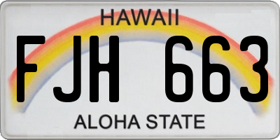 HI license plate FJH663