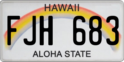 HI license plate FJH683