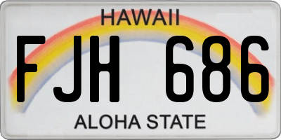 HI license plate FJH686