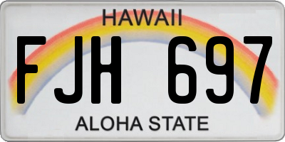 HI license plate FJH697