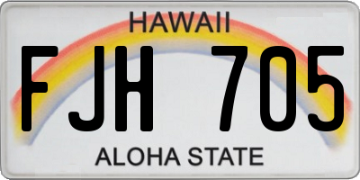 HI license plate FJH705