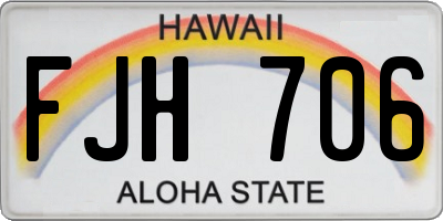 HI license plate FJH706