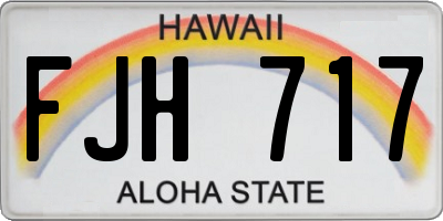 HI license plate FJH717