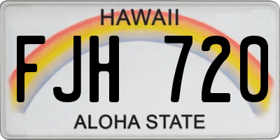 HI license plate FJH720