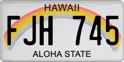 HI license plate FJH745