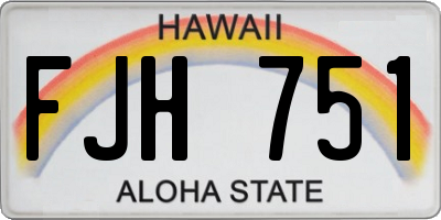 HI license plate FJH751