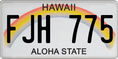 HI license plate FJH775