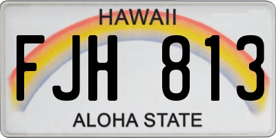 HI license plate FJH813