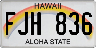 HI license plate FJH836