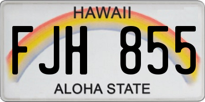 HI license plate FJH855