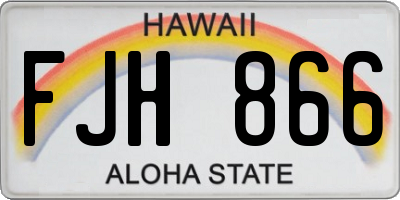 HI license plate FJH866