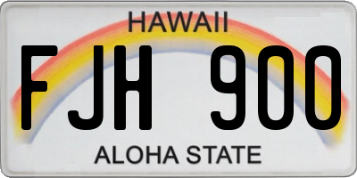 HI license plate FJH900